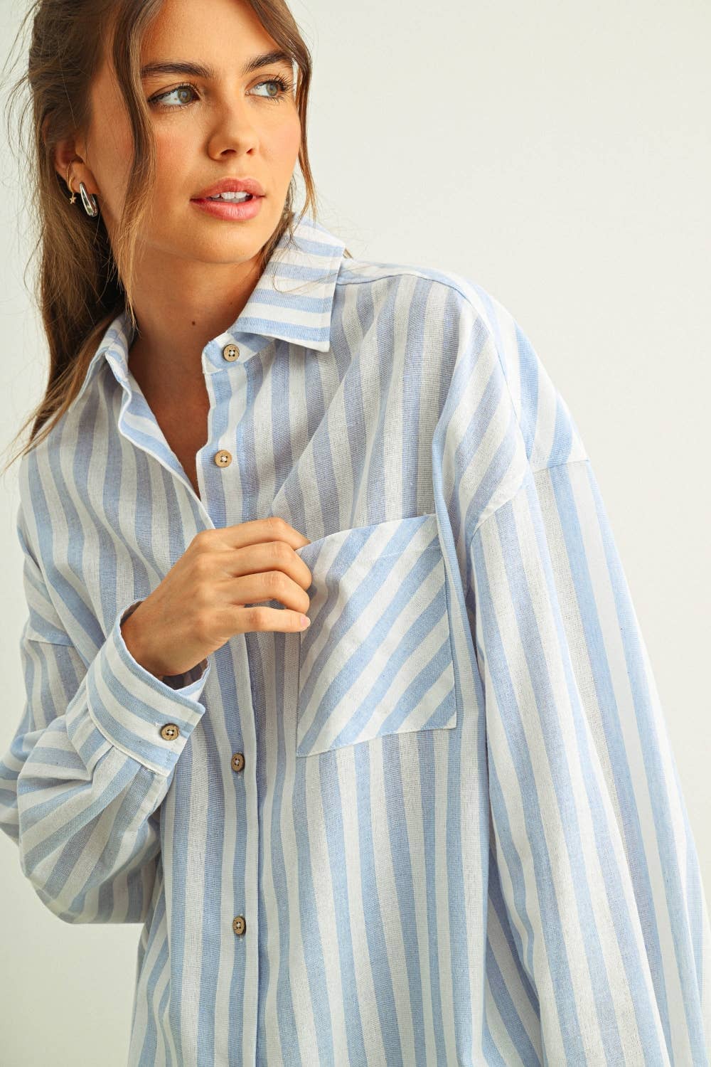 The Coastal Classic | Relaxed Blue Striped Cotton Button-Down