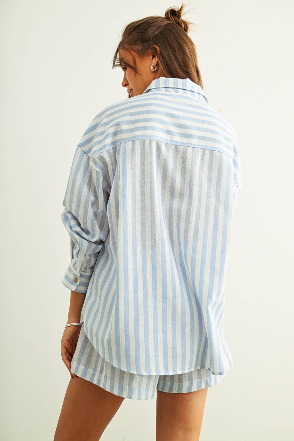 The Coastal Classic | Relaxed Blue Striped Cotton Button-Down