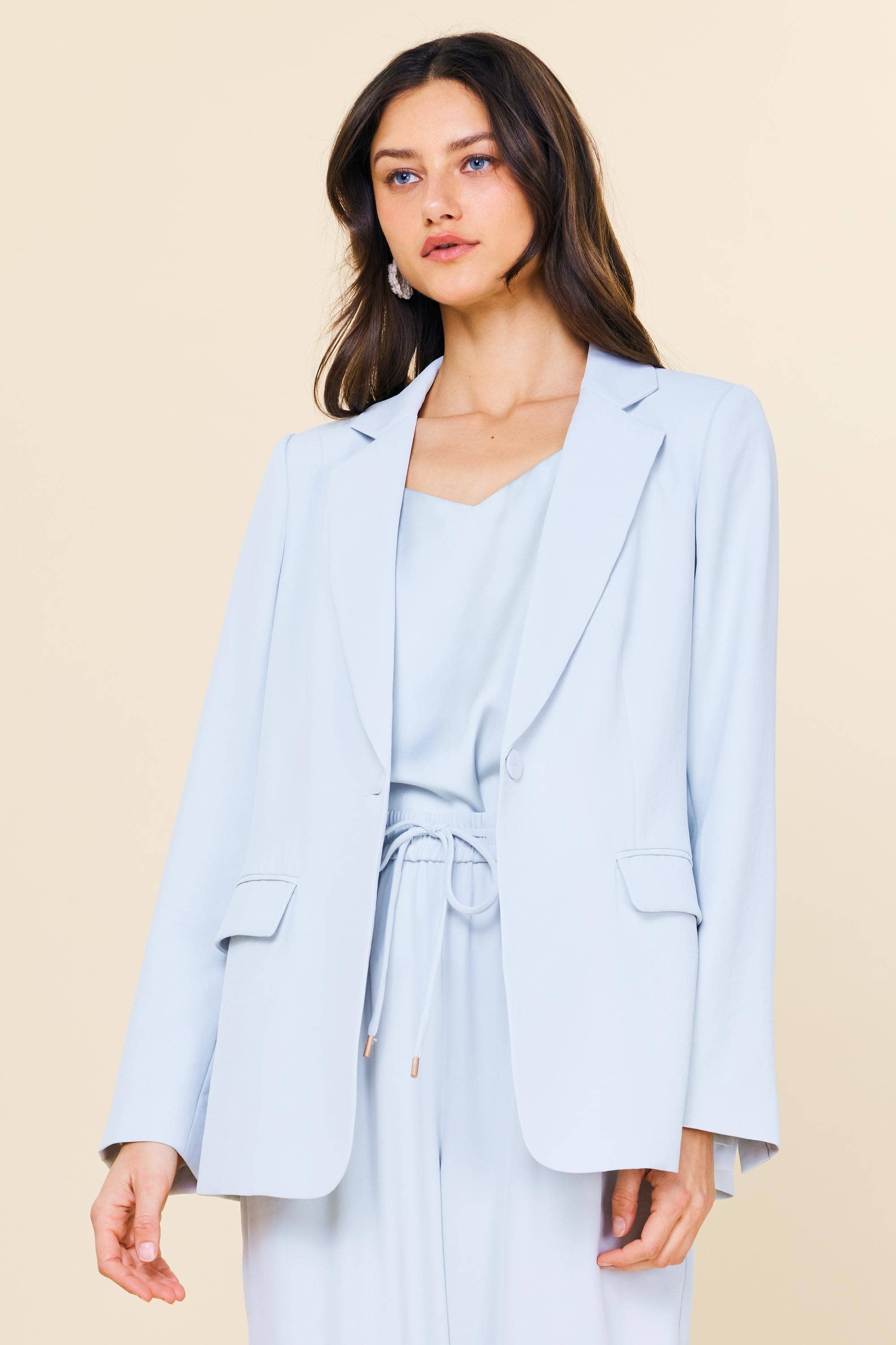 Recycled Long Sleeve Blazer
: Dove Grey / XS | Stella & Grace Boutique .