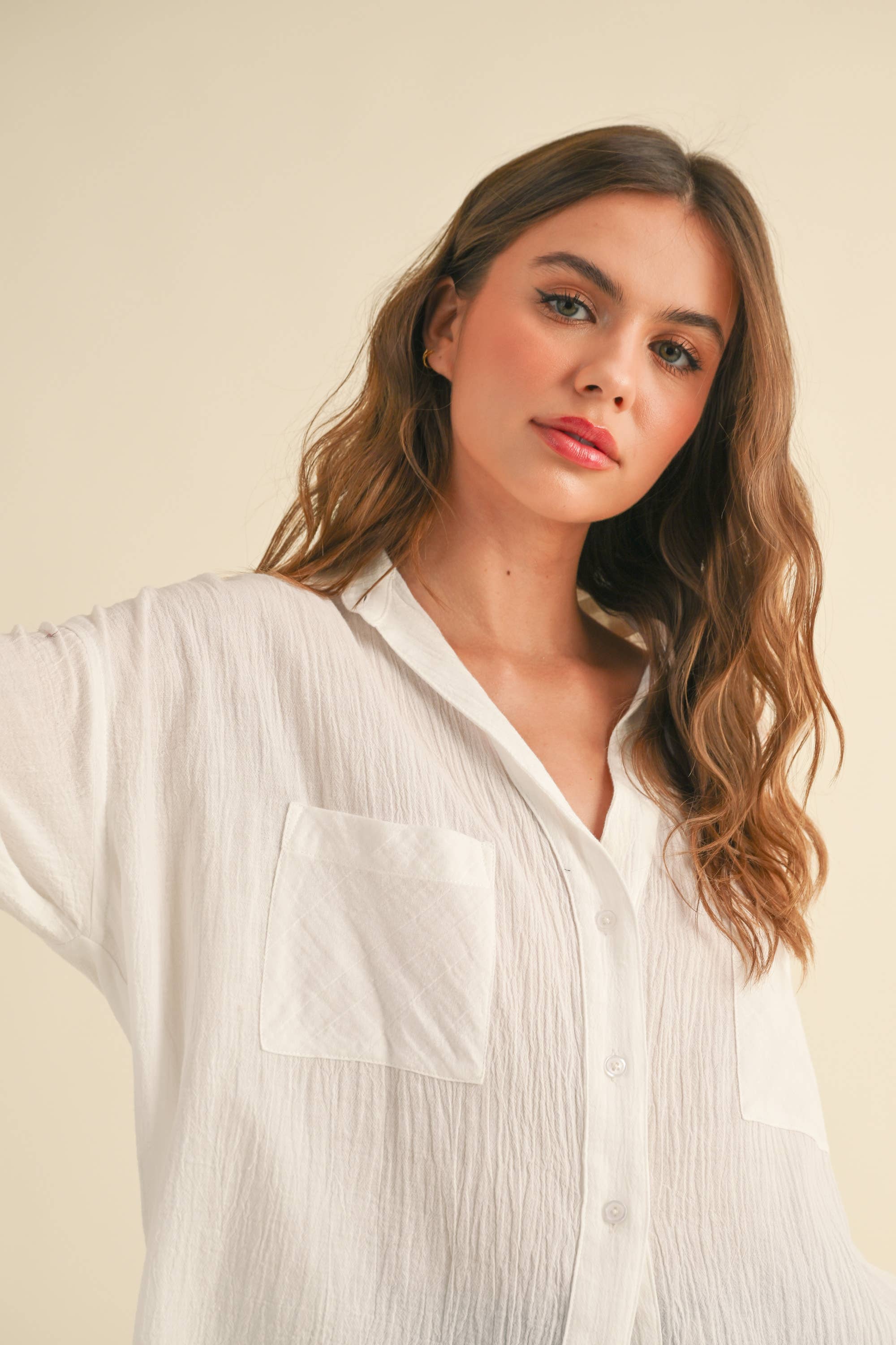 The Essential White Cotton Relaxed Button-Down Shirt