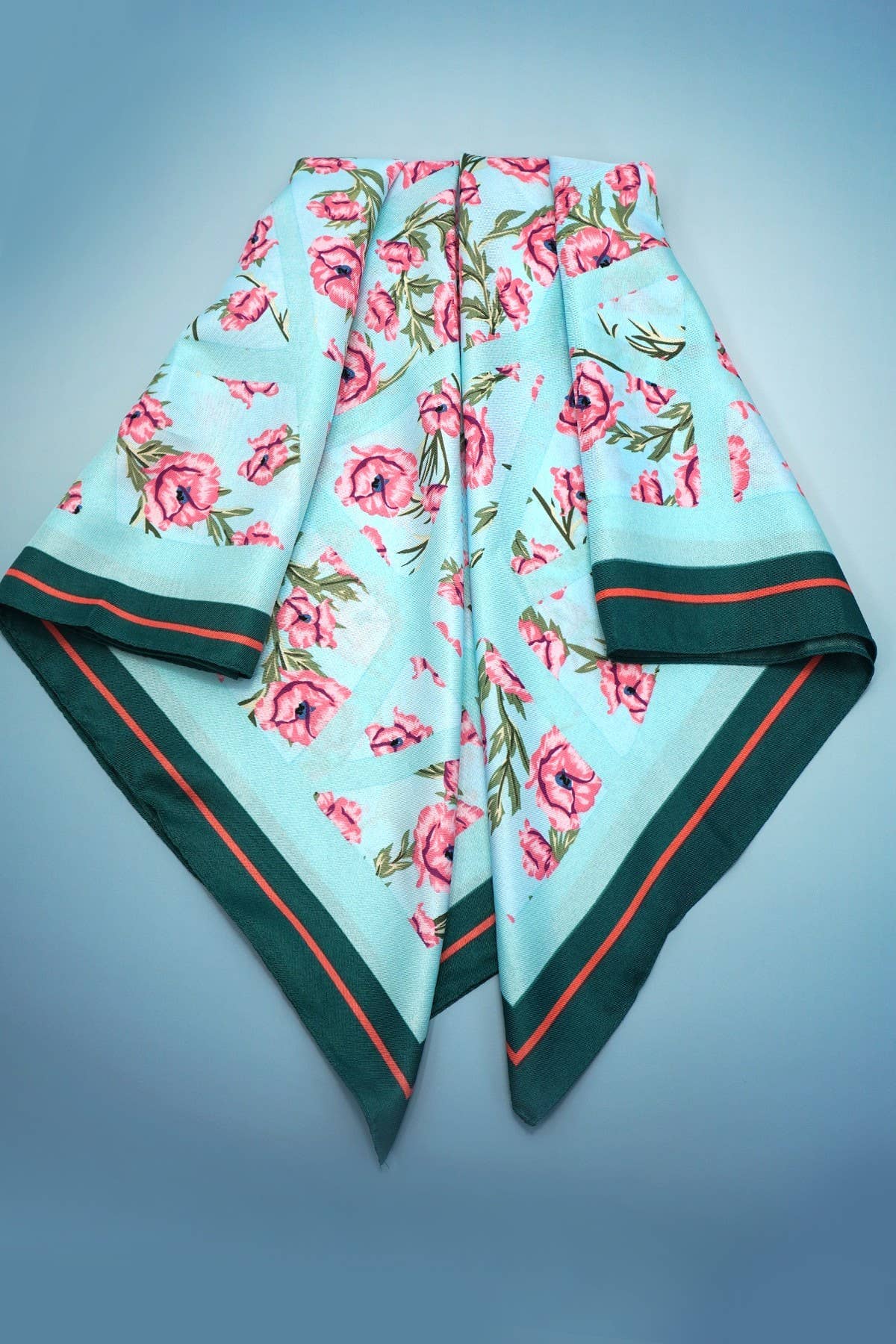 Oversized Floral Print Bandana Scarf Wrap | Versatile 36" Boho Head & Neck Wear