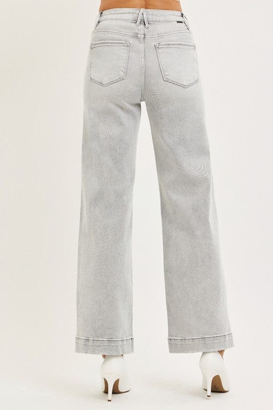 RISEN High Rise Ankle Wide Leg Jeans