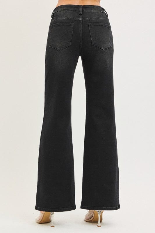 RISEN Tummy Control High Rise Wide Leg Jeans