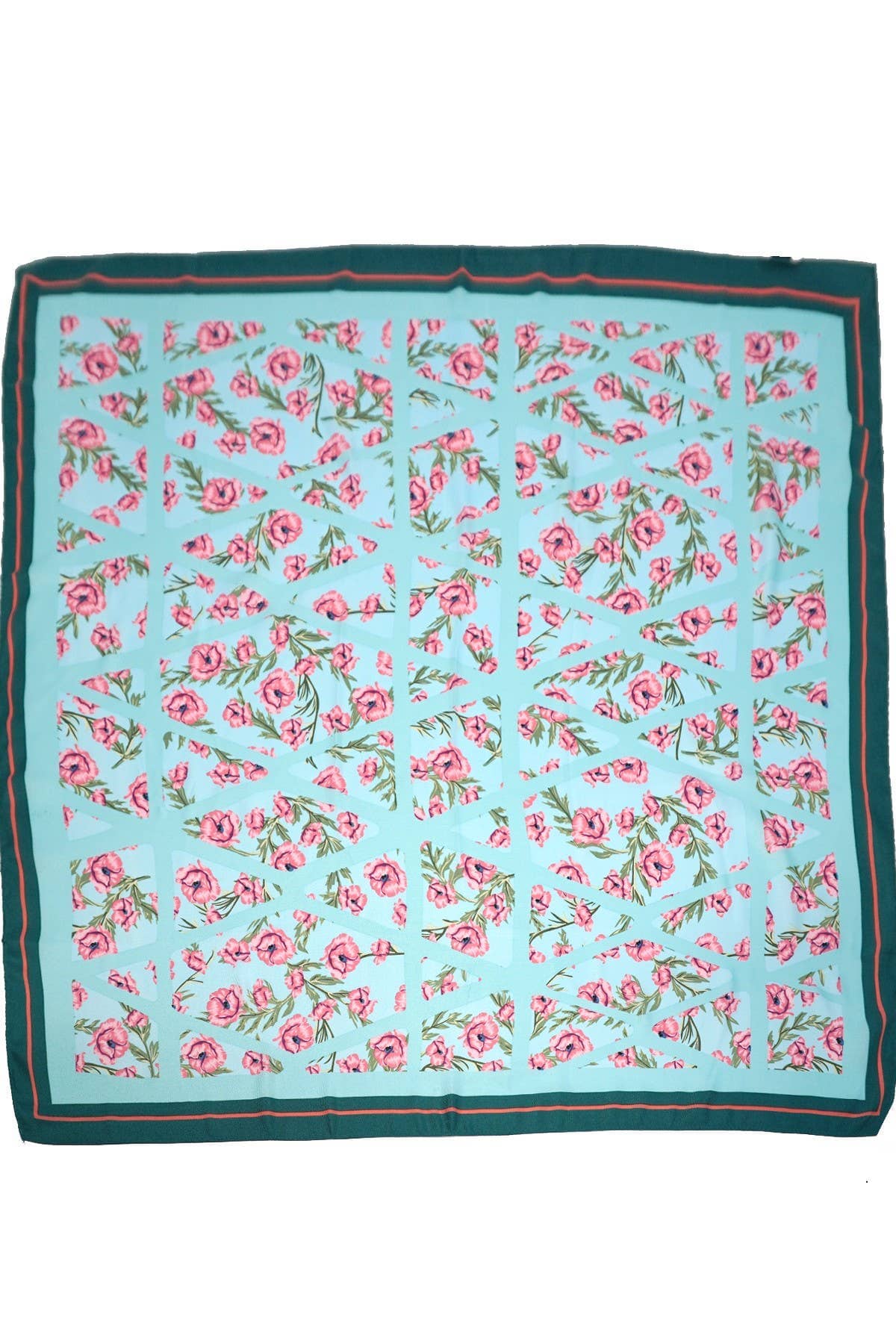 Oversized Floral Print Bandana Scarf Wrap | Versatile 36" Boho Head & Neck Wear